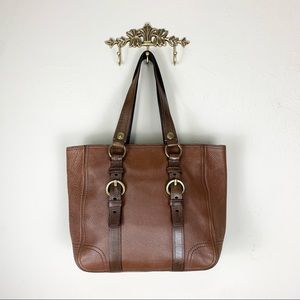 Coach (FLAWED) Large Leather Tote Bag #10954